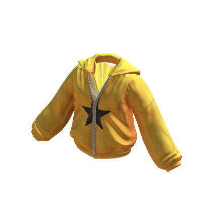 Y2K Star Patch Zip Hoodie (Yellow) | Roblox Item - Rolimon's