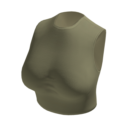 Olive Fitted Crop Top