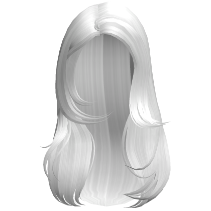 White Long Side Part Layered Blowout Hair Roblox item