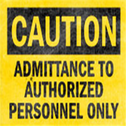SCP: CAUTION SIGN 1 Roblox decal