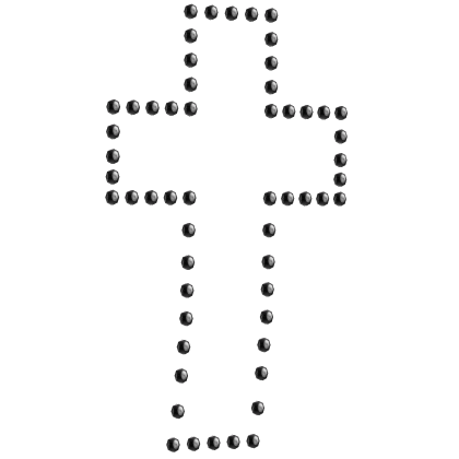 さ face cross / silver Roblox item