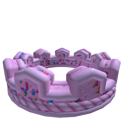 Crown-fetti Cake Addon Pink