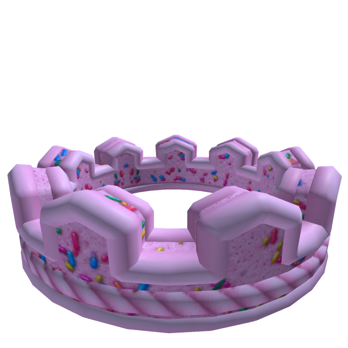 Crown-fetti Cake Addon Pink