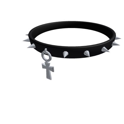 Black Spiked Choker w/ Cross Charm