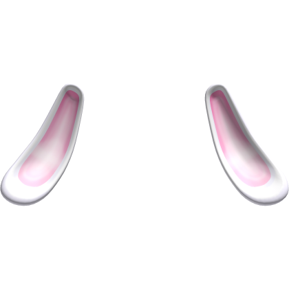 white kawaii droopy bunny ears Roblox item