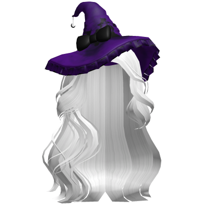 Halloween Side Swept Witch Hair (White)