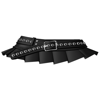 gothic pleated mini skirt & belt - black 3.0 thumbnail