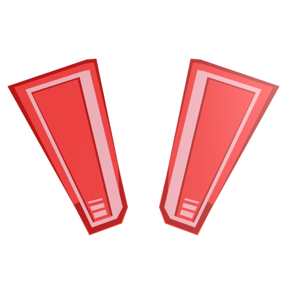 Red digital blocky bunny ears