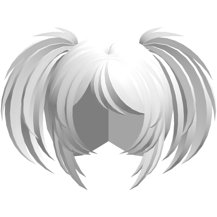 emo vkei moe fluffy pigtails white