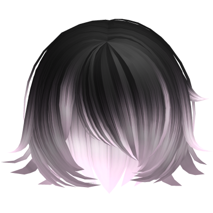 Black Pink Spiky Anime Style Shy Short Bob Hair