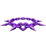 Purple Spiked Heart Crown