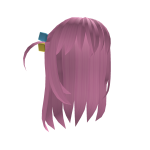 Pink Long Hair /w Cube Hair Clips