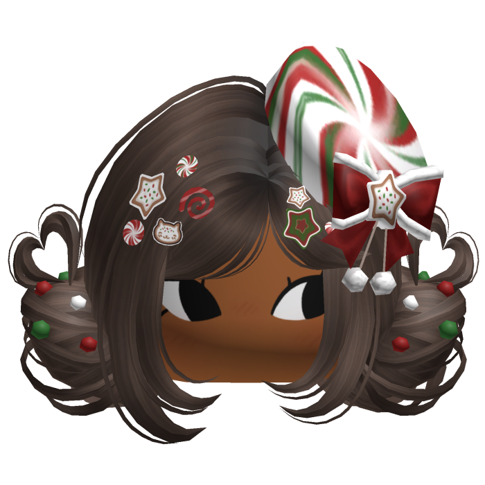 ♡ Christmas Candycane Buns (Brown)