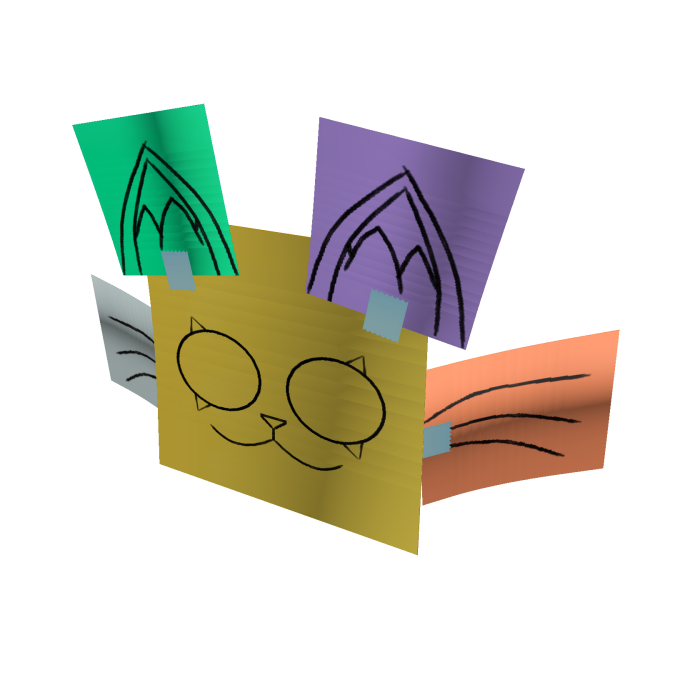 Cat like Sticker notes