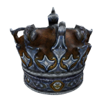 Silver Brown Satin Emperor Crown