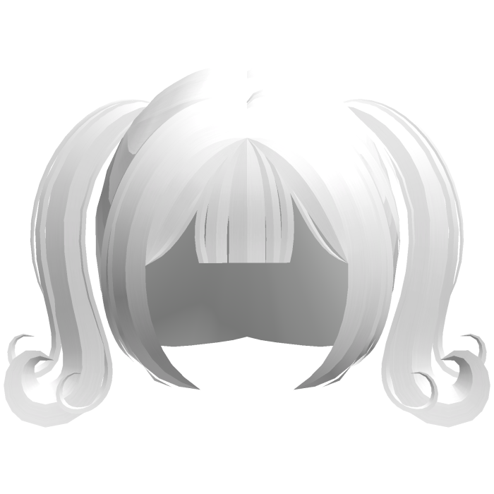 white silky swirly moe angel pigtails