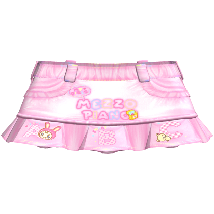 ♪ 〜 Baby Pink Denim Adorable Mezzo Abc Mini Skirt  Roblox item