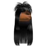 𝒫 | Spiky Braided Half Up Half Down in Black