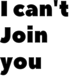 I can't join you icon