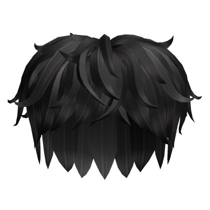 Black Messy Boy Hair Roblox item