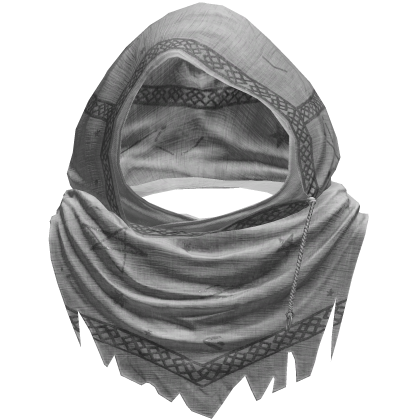White Sorcerer Distressed Rune Hood