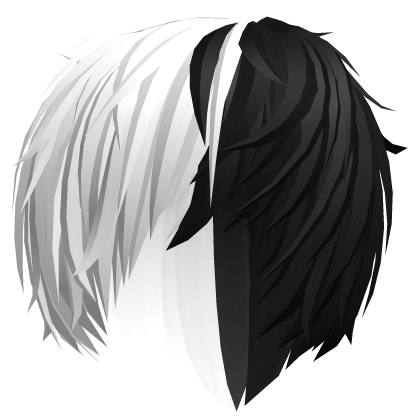 messy black&white cute vampire emo anime boy hair