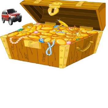 Find the hidden treasure chests and cars hidden ar