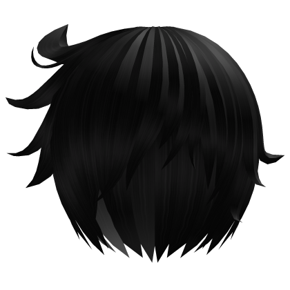 (◞‸◟,) Windy Messy Emo Vkei Anime Hair ҂ Black