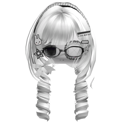 ♡ Moe Cutesy Curly Hair W/ Moe Face (White)