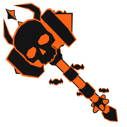 Cartoony Halloween Skull Hammer