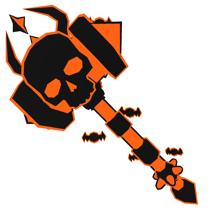 Cartoony Halloween Skull Hammer