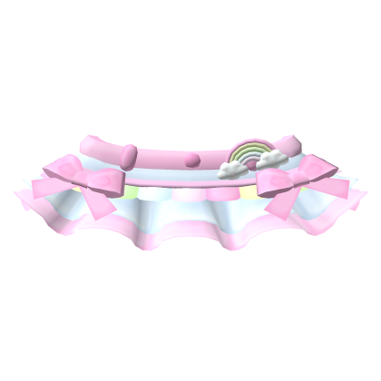 ♡ pastel rainbow pink jean skirt 🌈