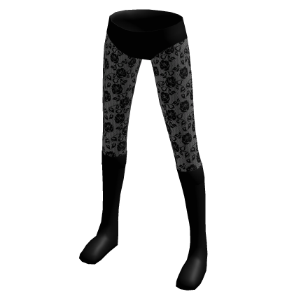 ✅Black Gothic✅ Halloween roses fishnet shorts thumbnail
