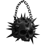 Spiked Goth Hanging Chain Skull 