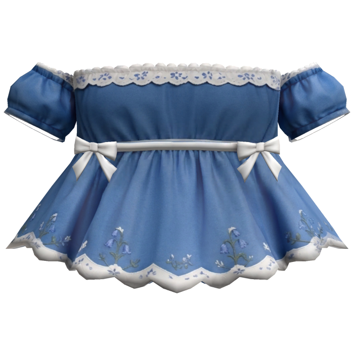 Navy Puff Sleeve Ruffle Top