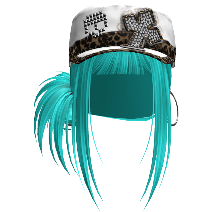 Gyaru Hair w/ Cap & Earrings