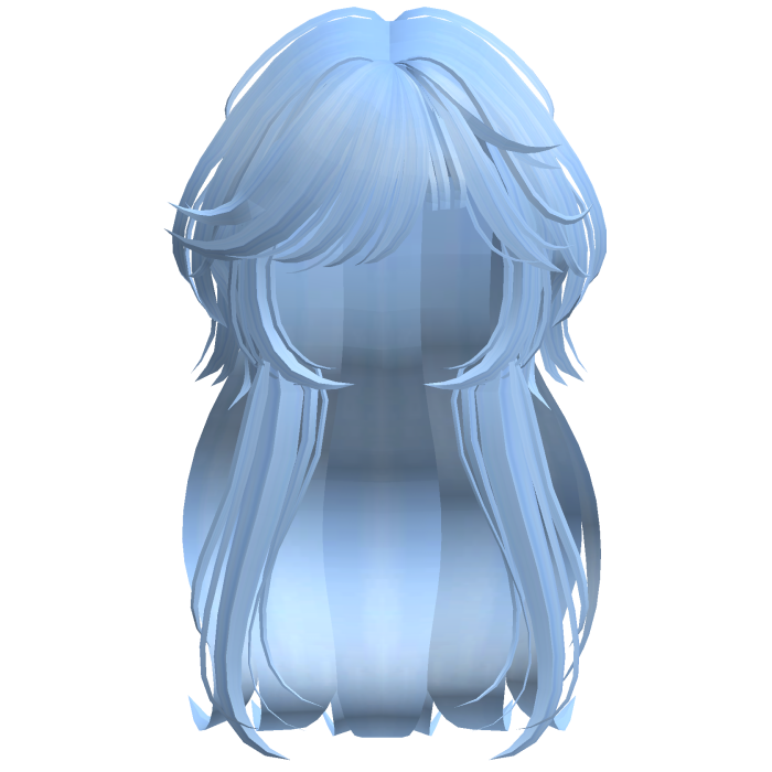 Shaggy Wavy Layered Hair w/ Side Bangs (Blue)