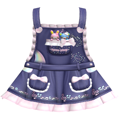 Cute Kawaii Mezzo Piano Denim Overalls