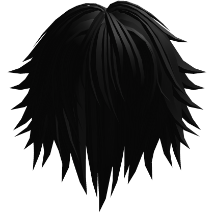 black spiky scene hair w bangs 109. Roblox item