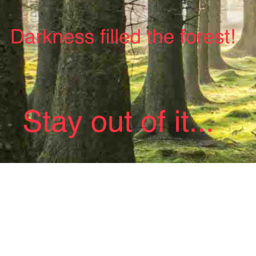 DON’T FALL IN THE DARKNESS...