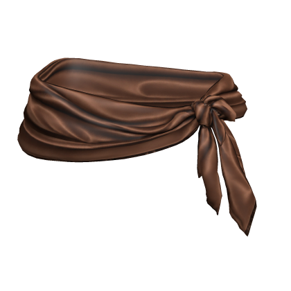 Brown Silk Waist Bandana