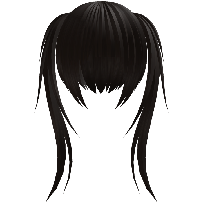 brown wispy long pigtails scene hair 