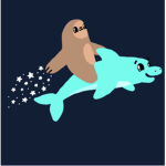 Sloth and dolphin!
