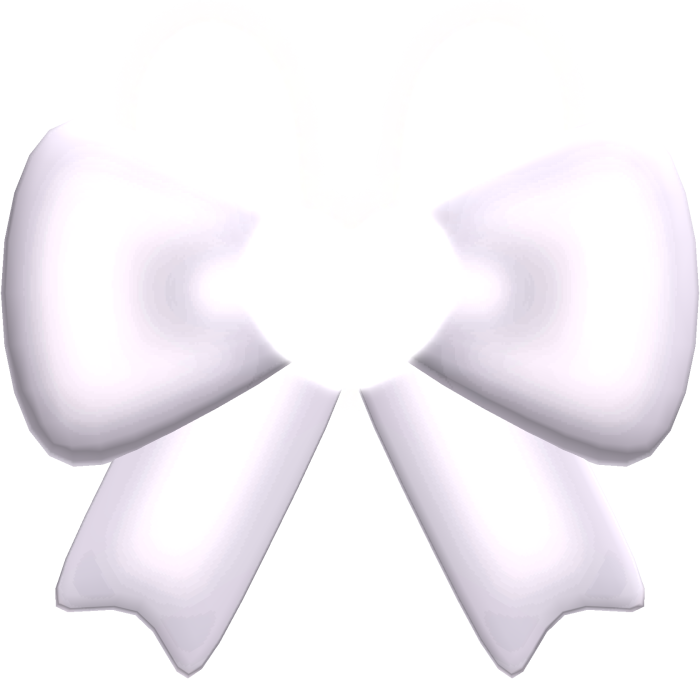 ꒰ ♡ ꒱ cute emissive simple bunny bow in white