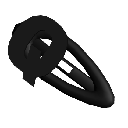 black q initial hair clip Roblox item