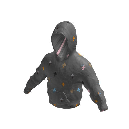 Charcoal Cross Patch Hoodie