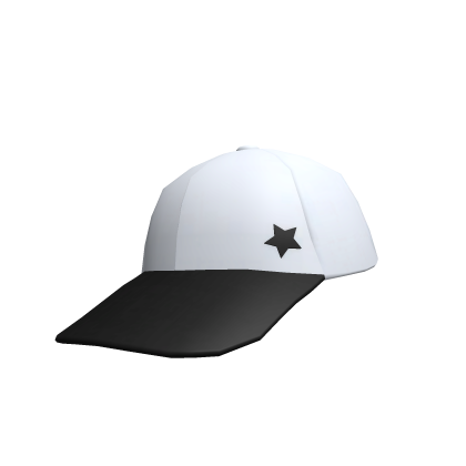 Roblox Item Tilted Black and White Cap