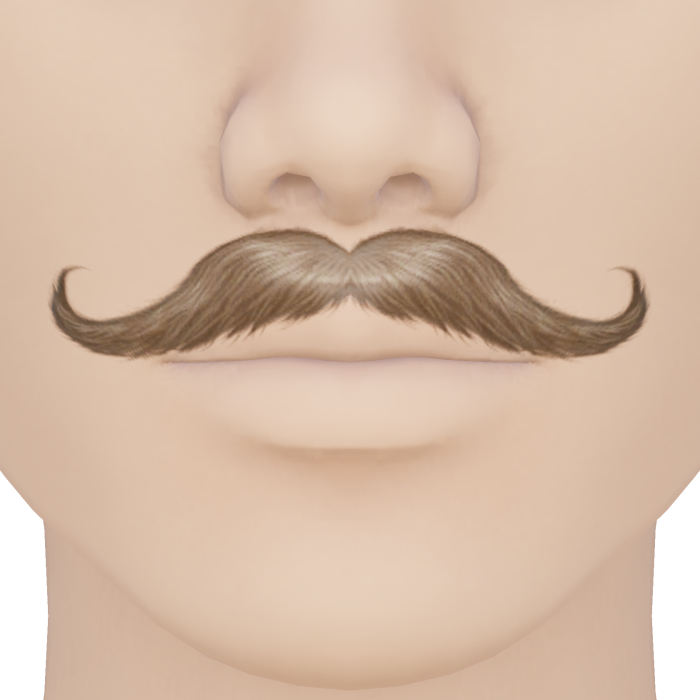 Classic Curled Handlebar Moustache Blonde