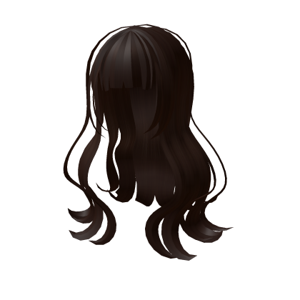 Dark Brown Flowy Hair With Bangs Roblox item