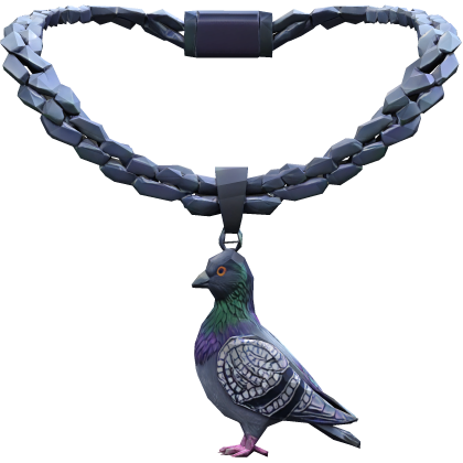 Iced Out Pigeon Dove Trendy y2k Chain 3.0 Necklace